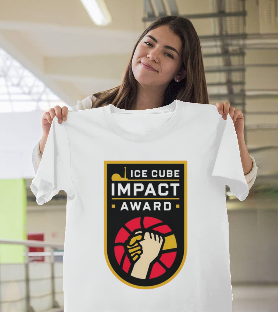 Ice Cube Impact Award Basketball Handshake Badge T-Shirt
