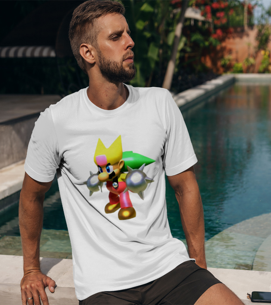 Komorebi Mario Spiky Power-Up Cosplay Character T-Shirt