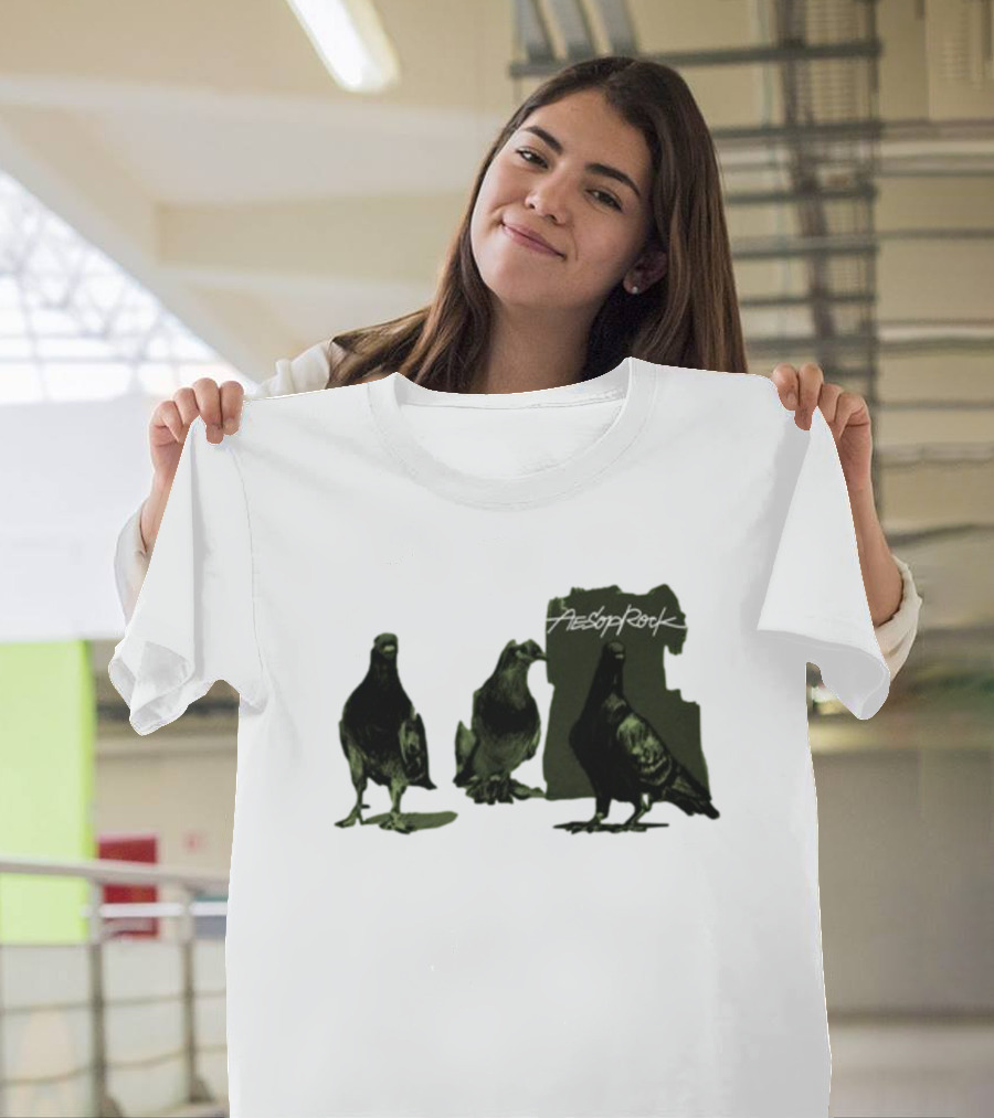 Aesop Rock Pigeonometry Three Pigeons T-Shirt