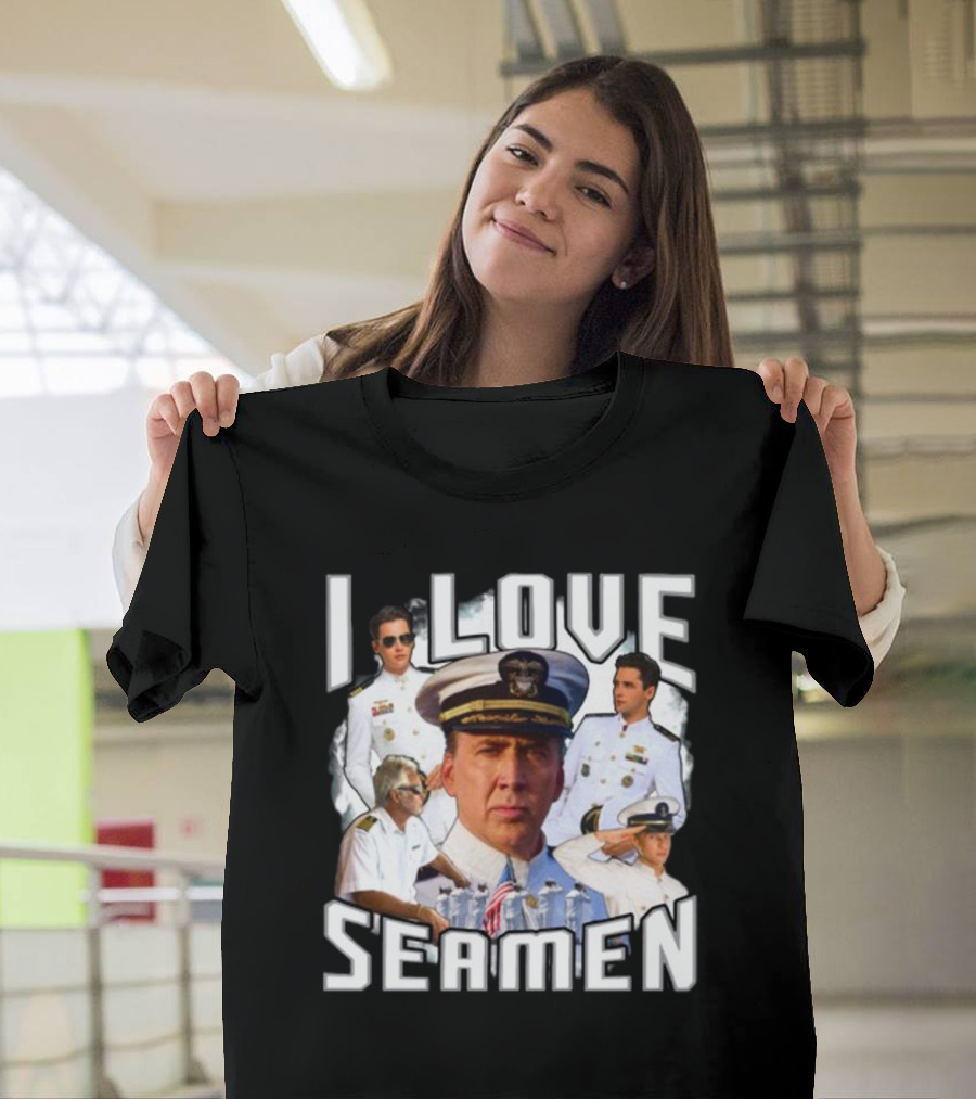 I Love Seamen Captain And Crew Collage T-Shirt