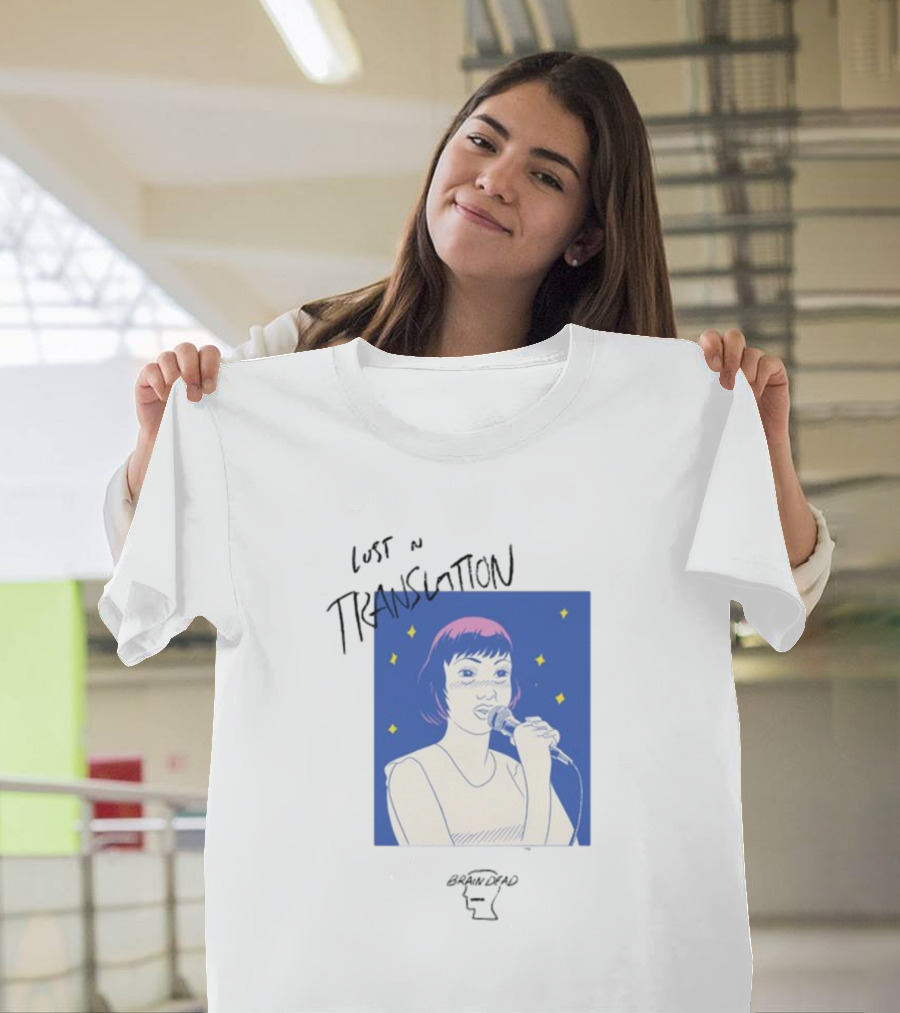 Brain Dead Lost In Translation Karaoke Illustration Woman Singing T-Shirt