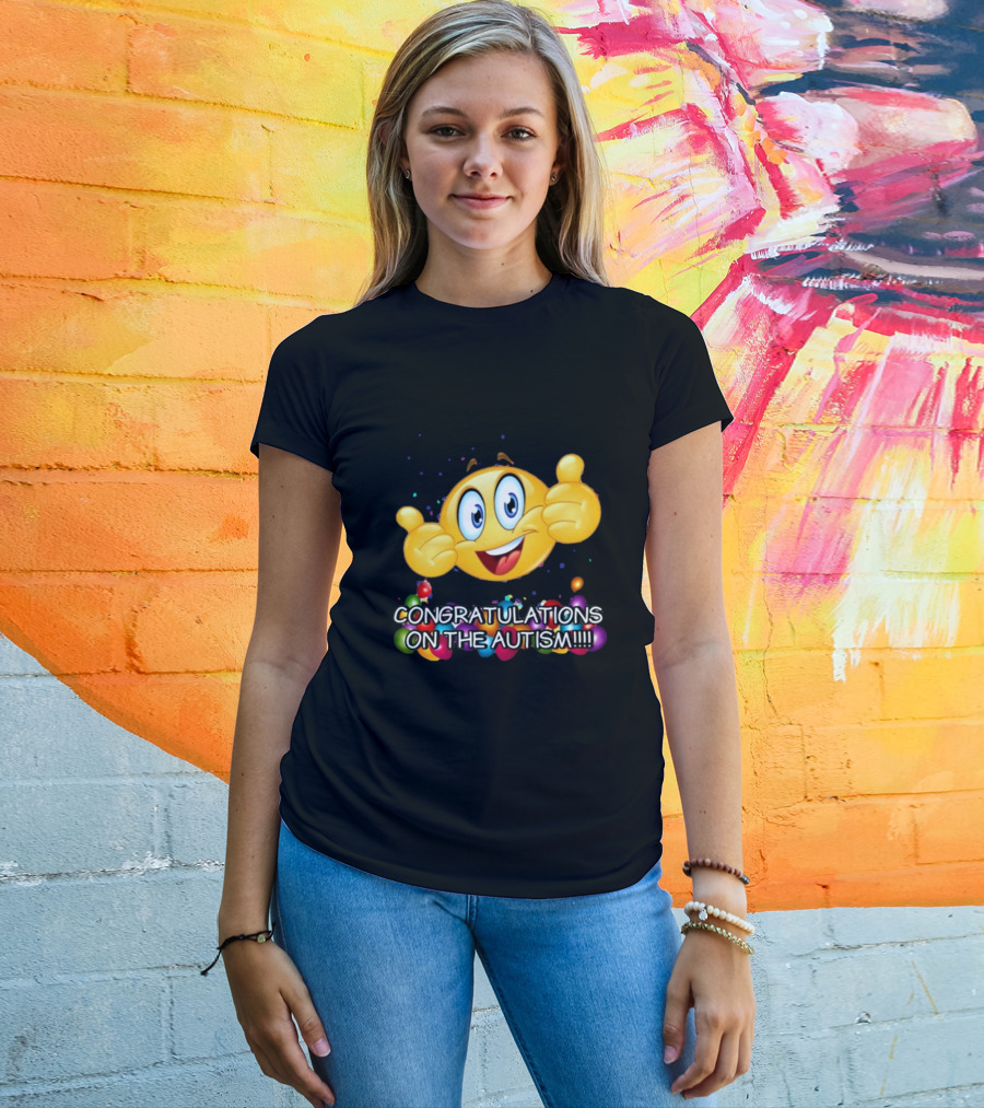 Cringey Tees Congratulations On The Autism Emoji Thumbs Up T-Shirt