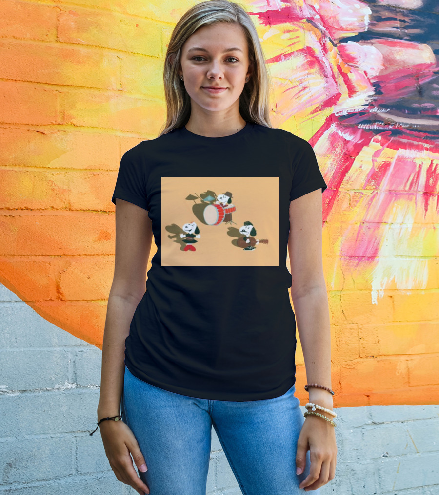 Paramore And Snoopy Characters Playing Musical Instruments T-Shirt