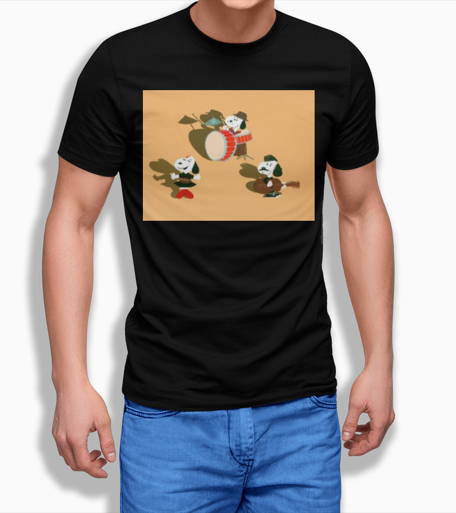 Paramore And Snoopy Characters Playing Musical Instruments T-Shirt