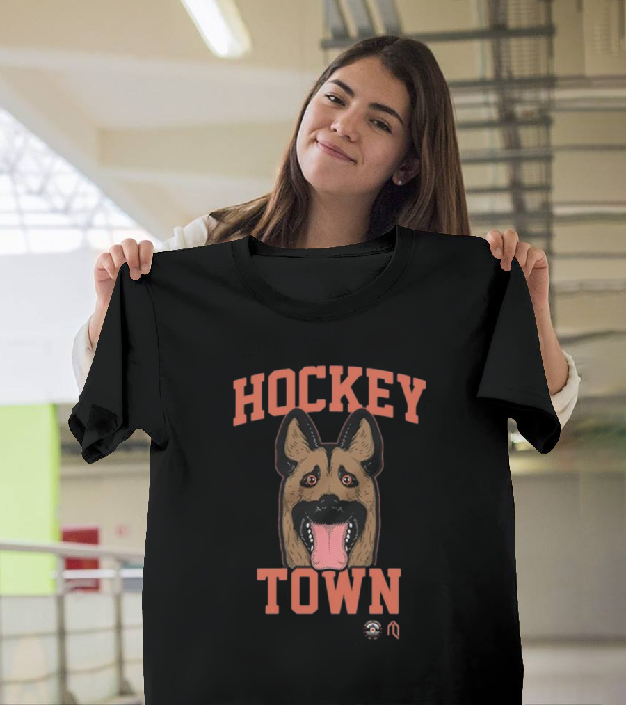 Hockey Town Dog Hockey Enthusiast Canine Mask T-Shirt