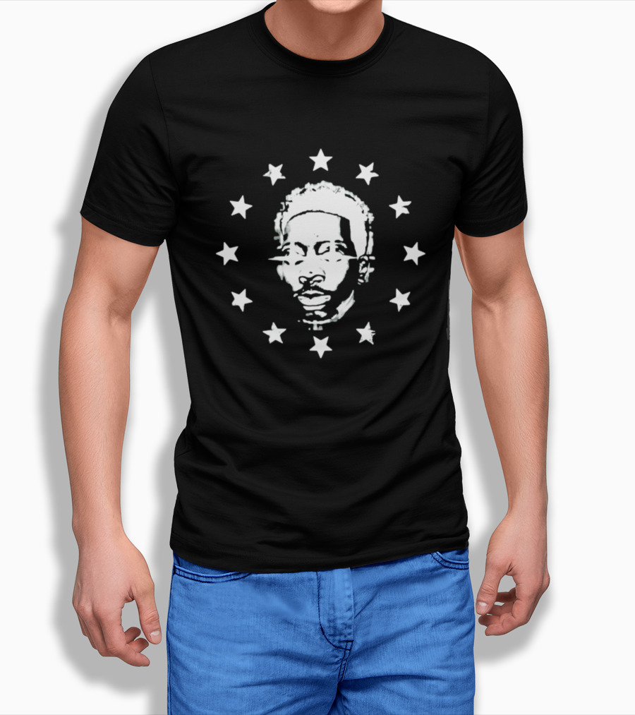 Brett Gray Starborn Face Surrounded By Stars T-Shirt
