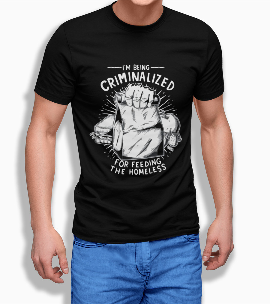Punkwithacamera I'm Being Criminalized For Feeding The Homeless Sandwich Bag Icons T-Shirt
