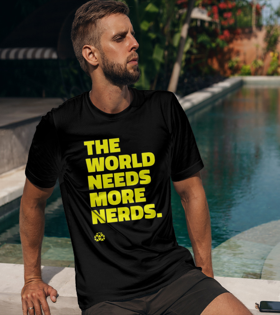 THE WORLD NEEDS MORE NERDS Geometric T-Shirt
