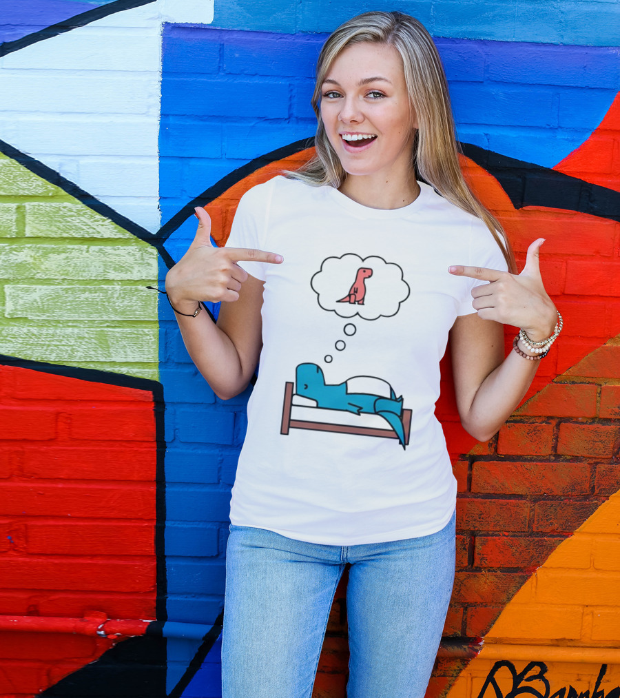 Dinosaur Sweet Dreams BlueRex Sleeping Dinos Dreaming Red Rex T-Shirt