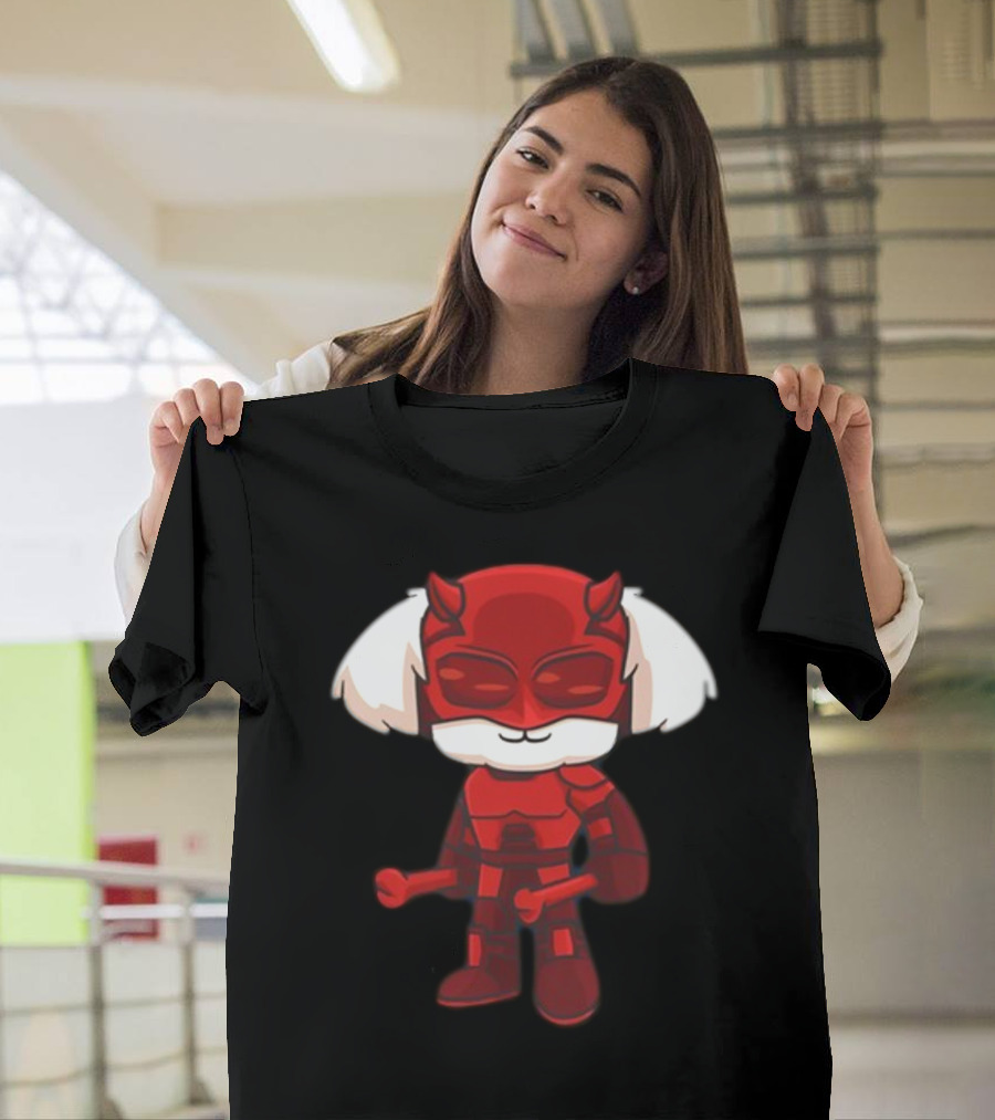Doug The Devil Of Hell's Kitchen Red Demon Character With Mask And Horns T-Shirt