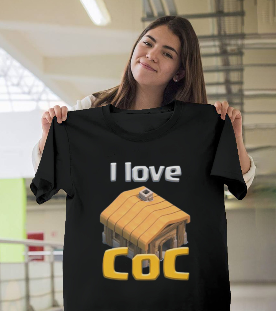 I Love Coc Clash Of Clans Hut T-Shirt
