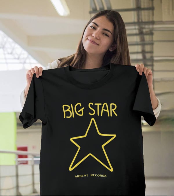 Big Star Ardent Records Yellow Star Graphic Retro Music T-Shirt