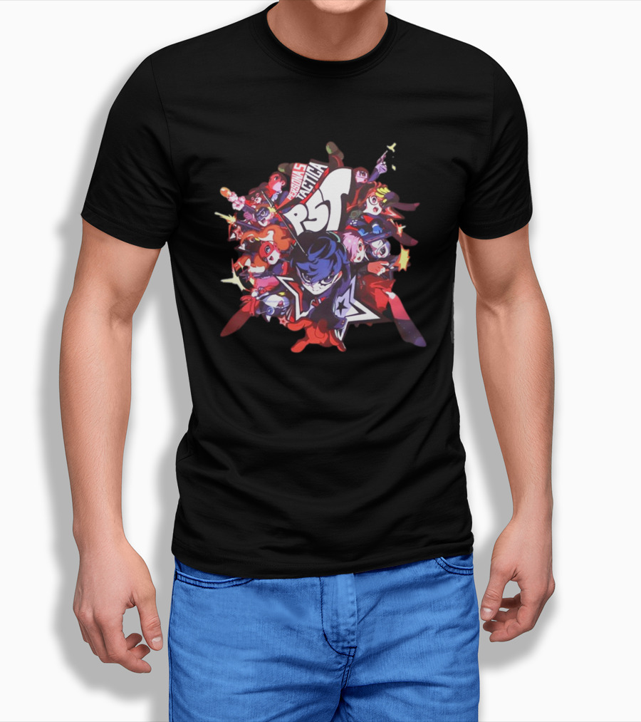 Shopatlus Persona P5t Phantom Thieves Characters Action Montage T-Shirt