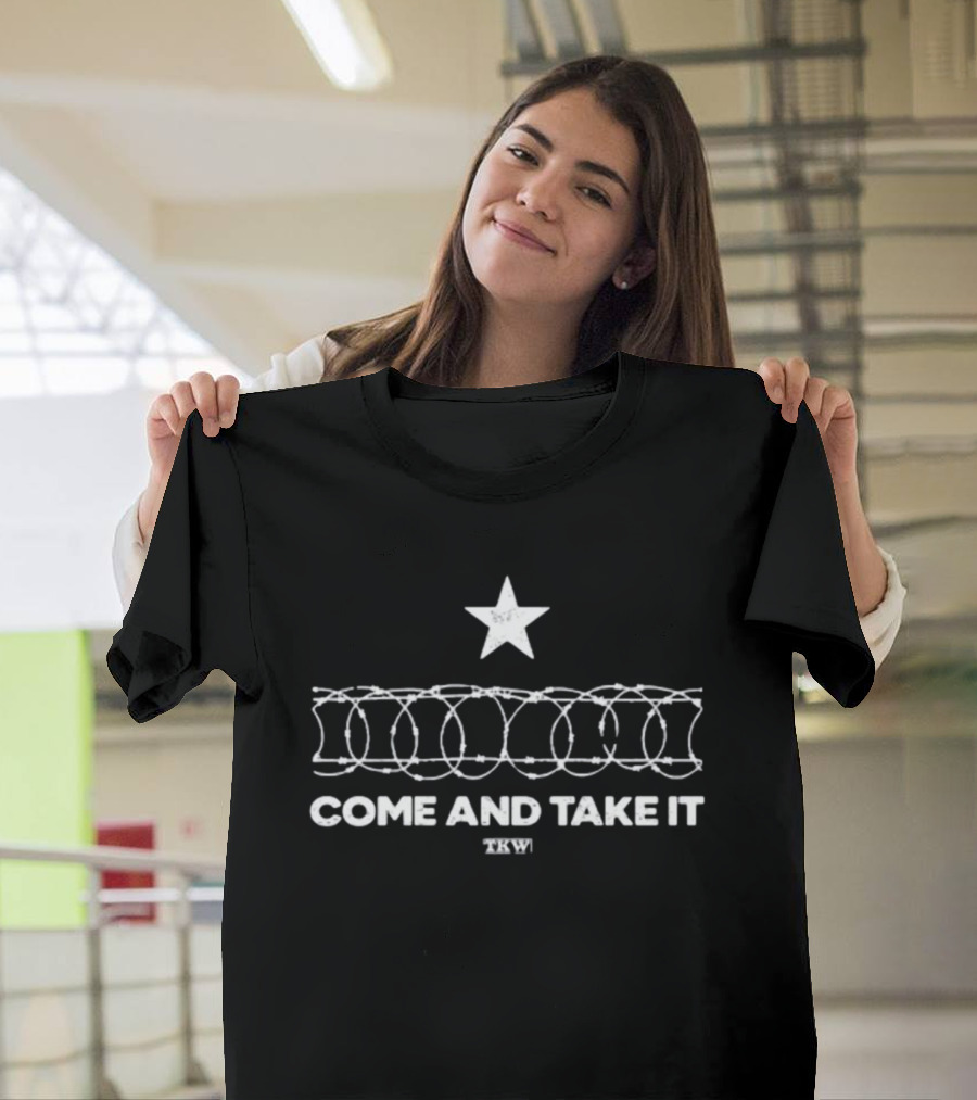 Terrencekwilliams Store Come And Take It Star Barbed Wire Tkw T-Shirt