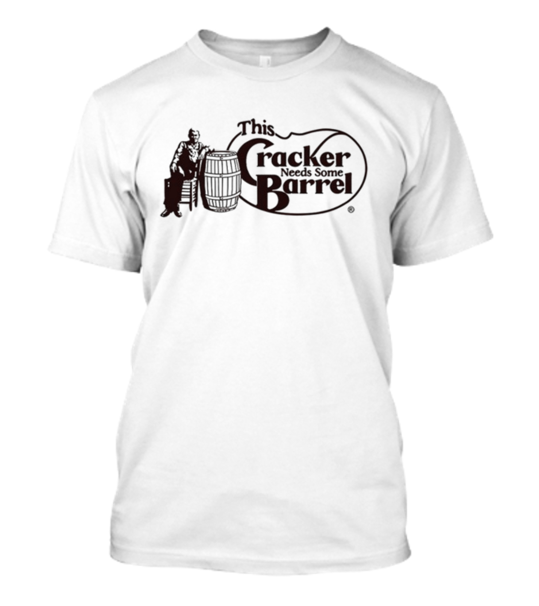 This Cracker Needs Some Barrel Vintage Logo Homage Retro Mockup T-Shirt