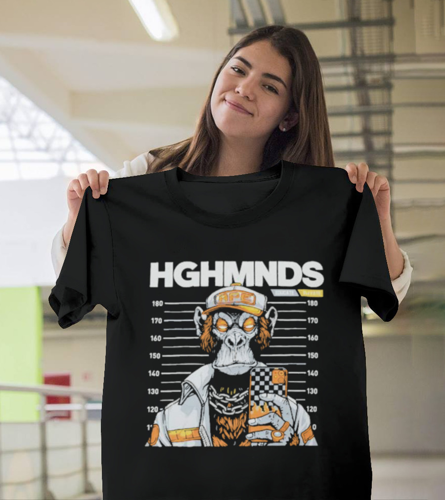 HGHMNDS Caught Ape Mugshot In Streetwear With Phone T-Shirt