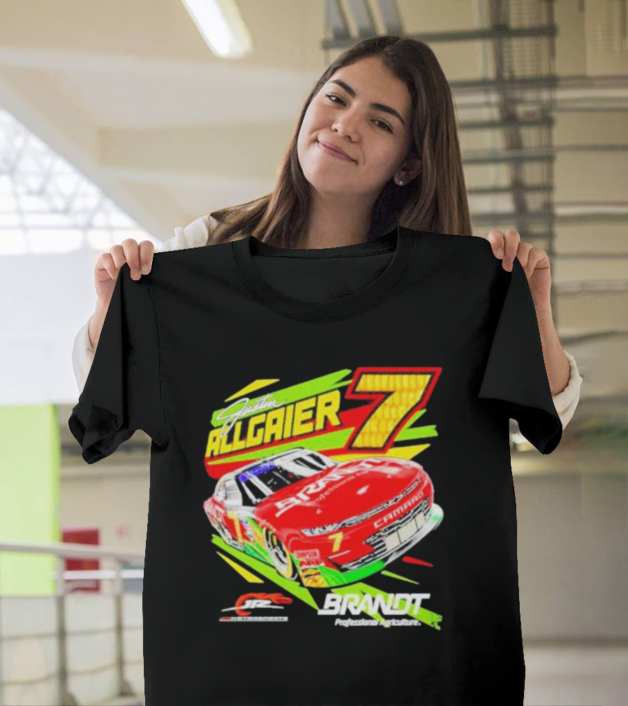 Justin Allgaier 7 JR Motorsports Brandt Camaro Racing Car T-Shirt