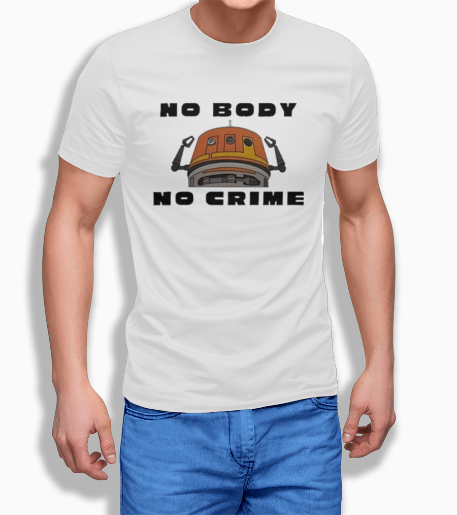 No Body No Crime Chopper Kyber Kat Droid Head T-Shirt