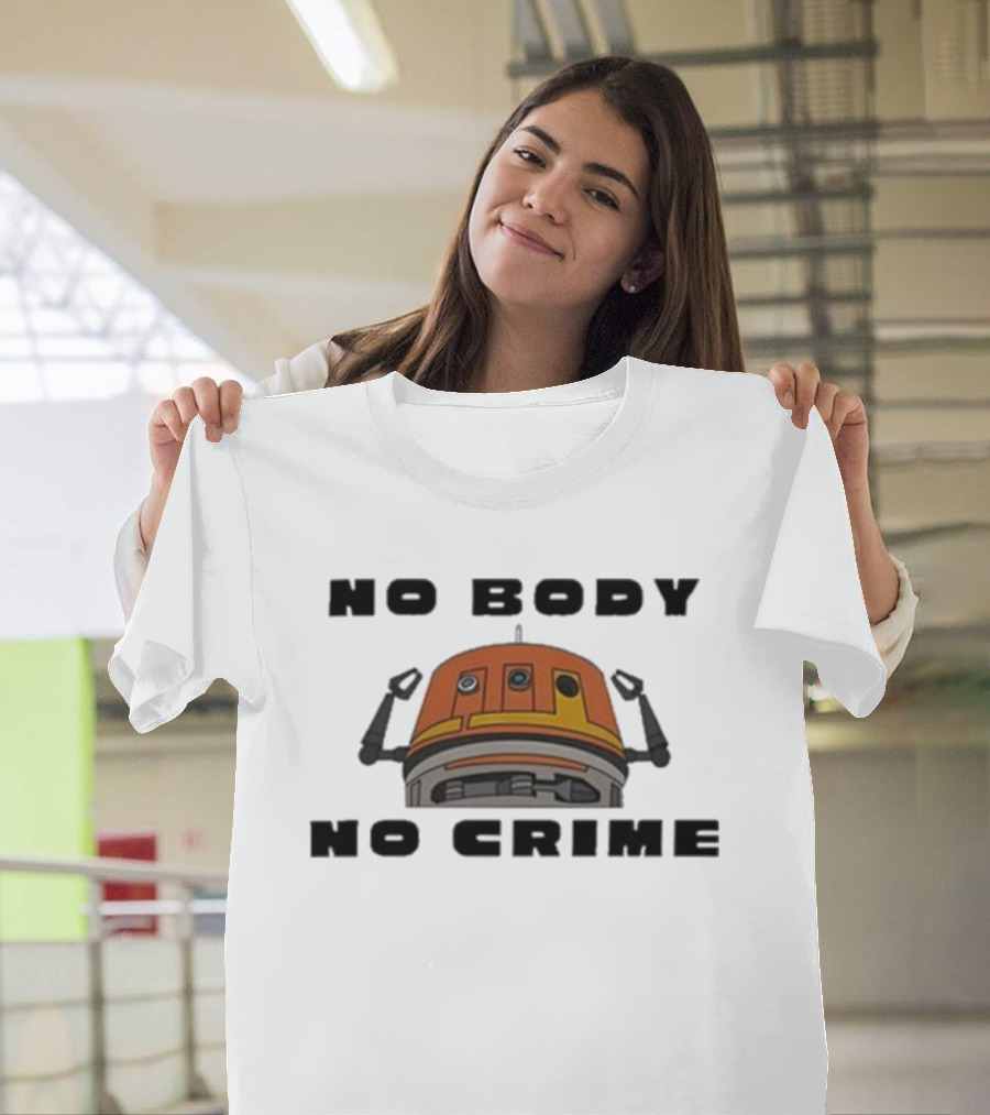 No Body No Crime Chopper Kyber Kat Droid Head T-Shirt