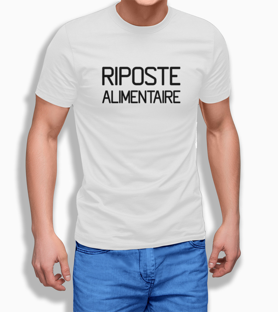 Riposte Alimentaire Text Bold Black T-Shirt