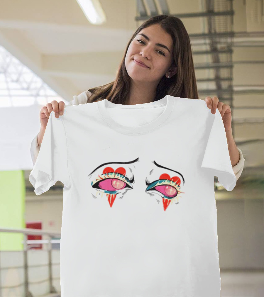 Galactixy Eyes Love Is Blindness Dripping Heart Tears T-Shirt