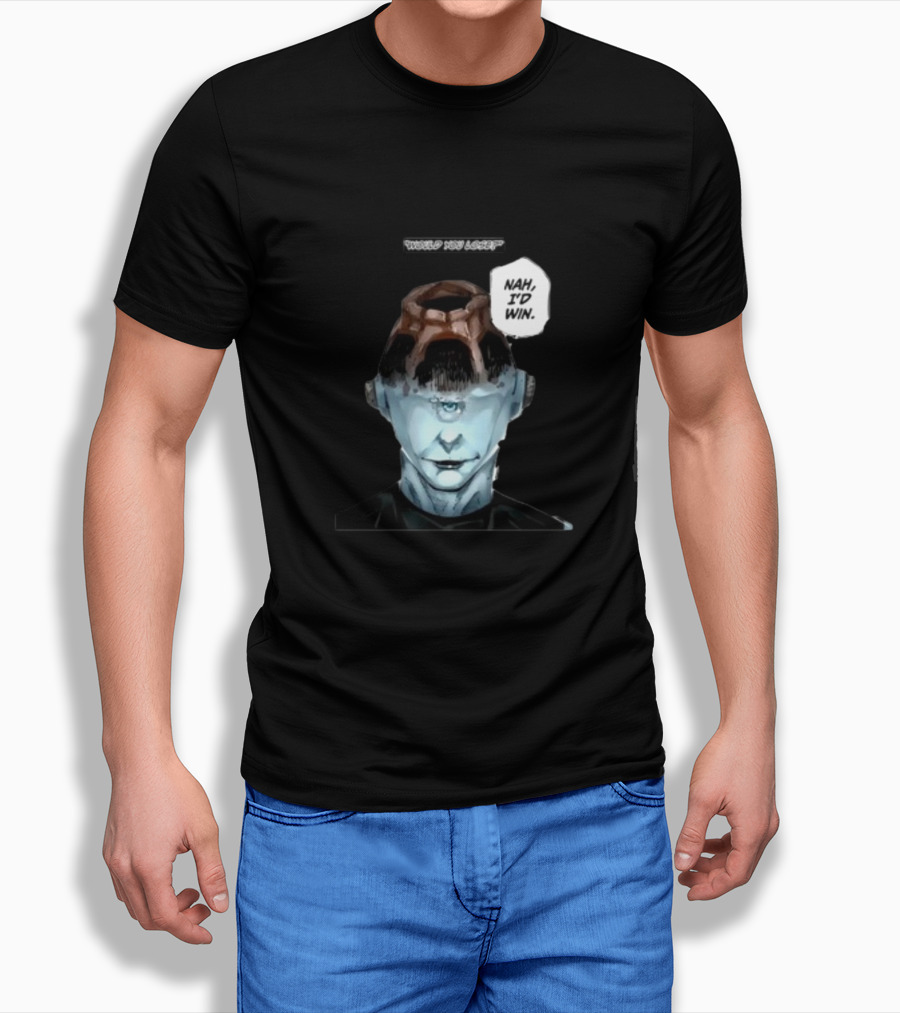 Goofyahhtees Jogoat Would You Lose Nah I'd Win Cyclopean Futuristic Figure T-Shirt