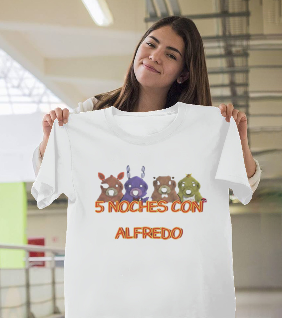 5 Noches Con Alfredo Fnaf Meme Animatronic Characters T-Shirt