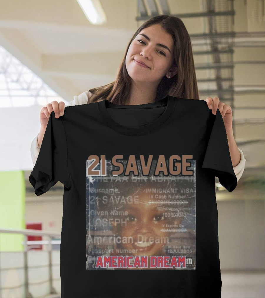 21 Savage Joseph American Dream Album Cover Art Hip Hop T-Shirt