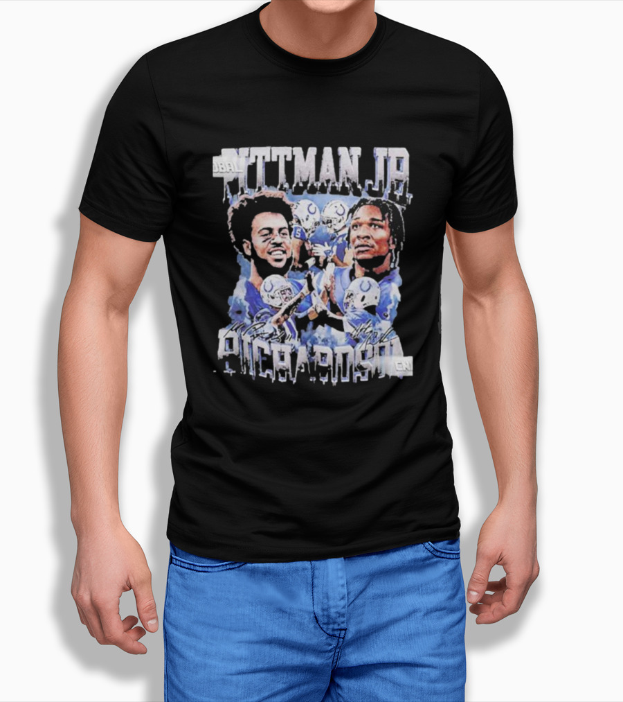 Pittman Jr Anthony Richardson Football Players Indianapolis Colts T-Shirt