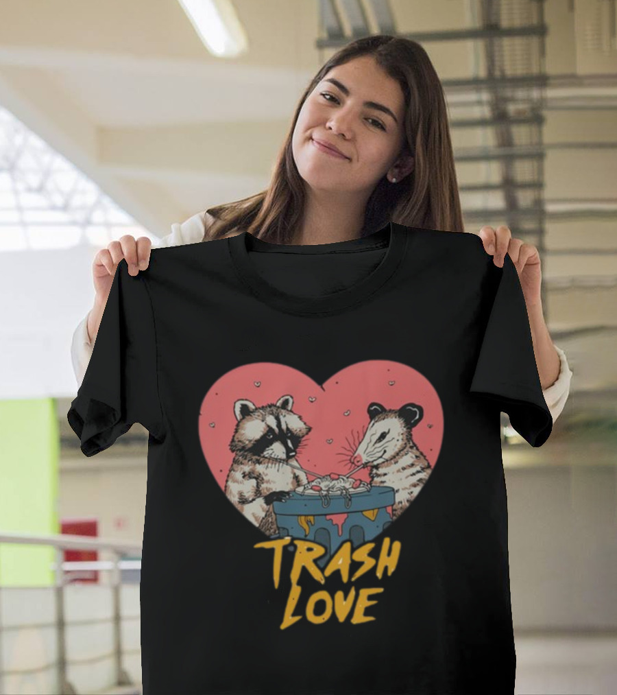 Trash Love Heart Raccoon Possum Five Below Store T-Shirt