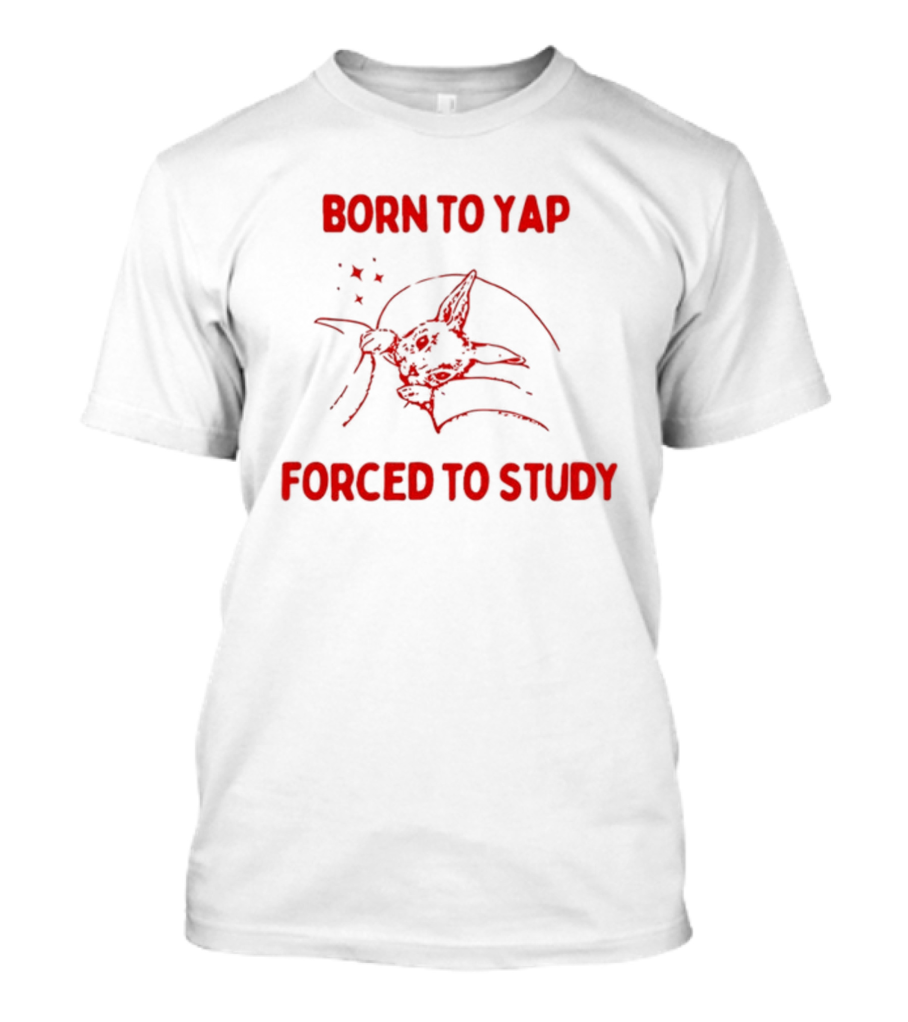 Born To Yap Forced To Study Yoda Star Wars Mandalorian Baby Grogu T-Shirt