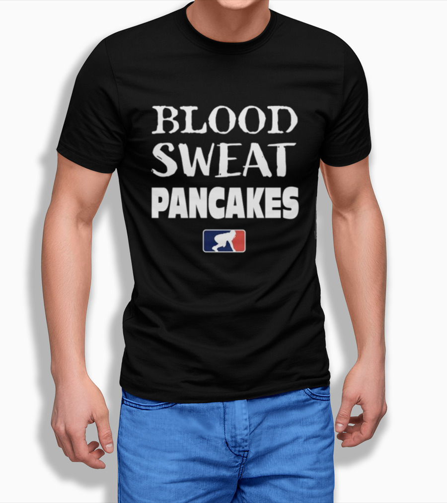 Linemanprobs Blood Sweat Pancakes Football Icon NFL T-Shirt