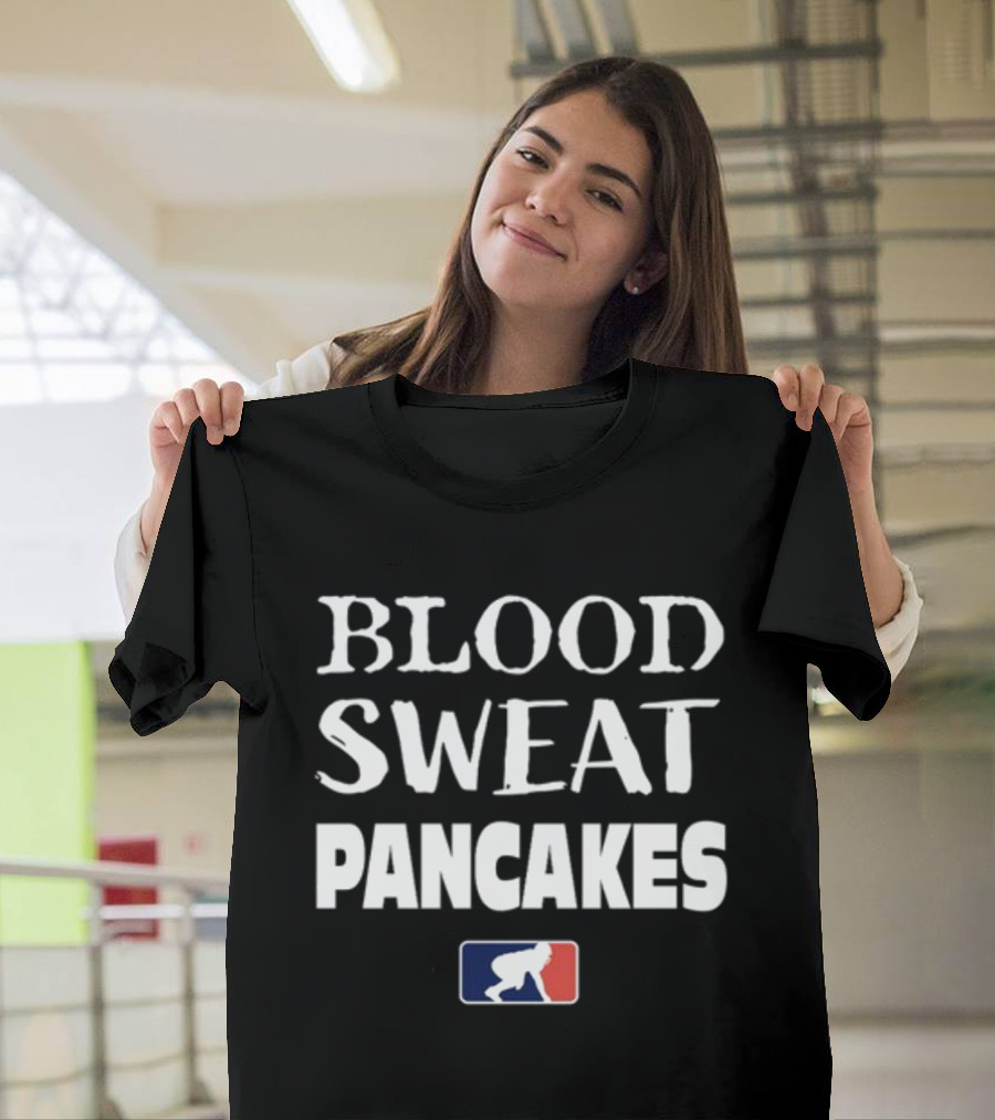 Linemanprobs Blood Sweat Pancakes Football Icon NFL T-Shirt