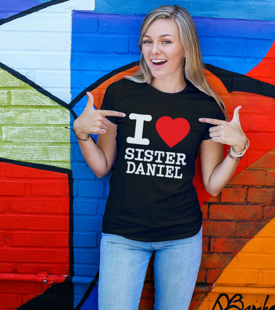 Bunnysiipper I Love Sister Daniel Red Heart T-Shirt