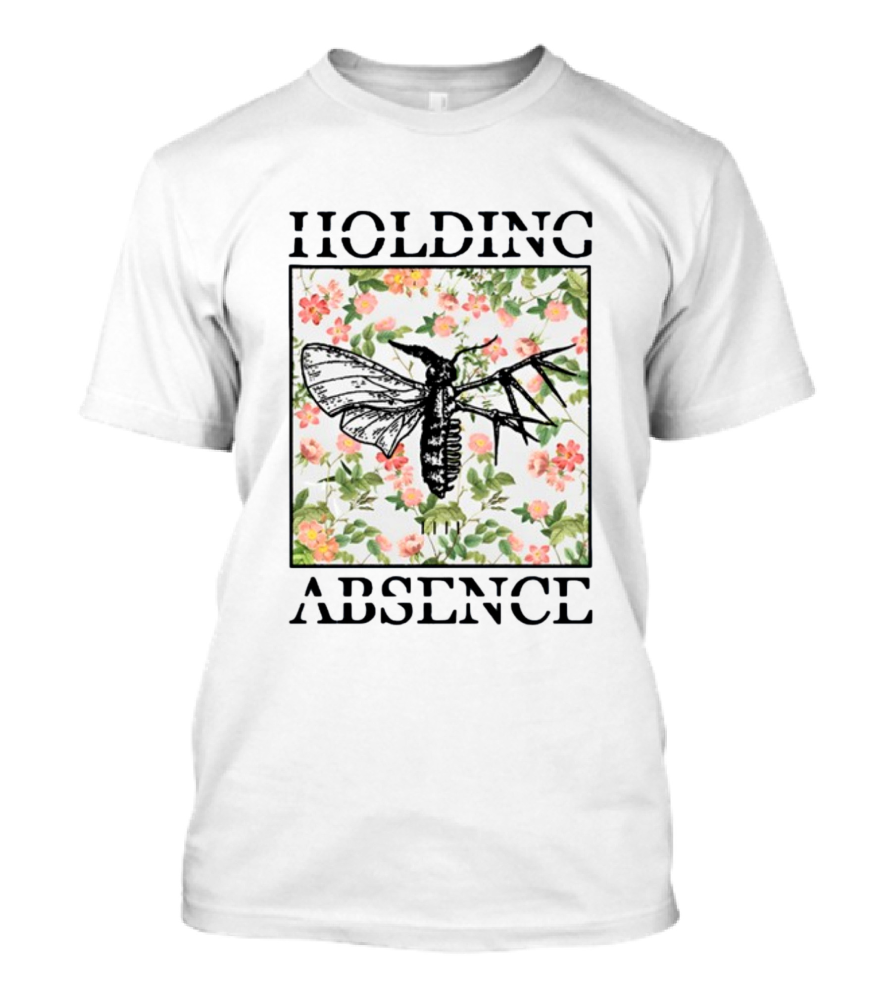 Holding Absence Box Moth Floral T-Shirt