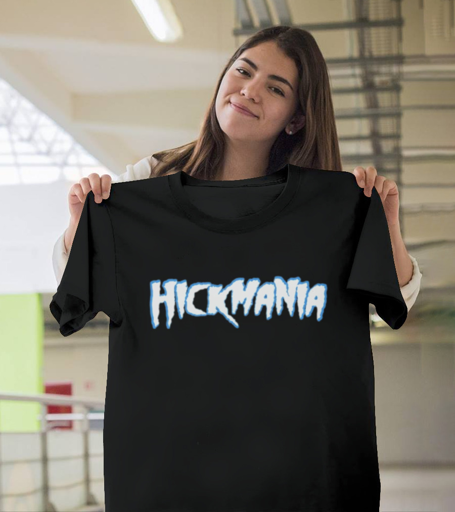 Hickmania Logo Text Frosted White T-Shirt