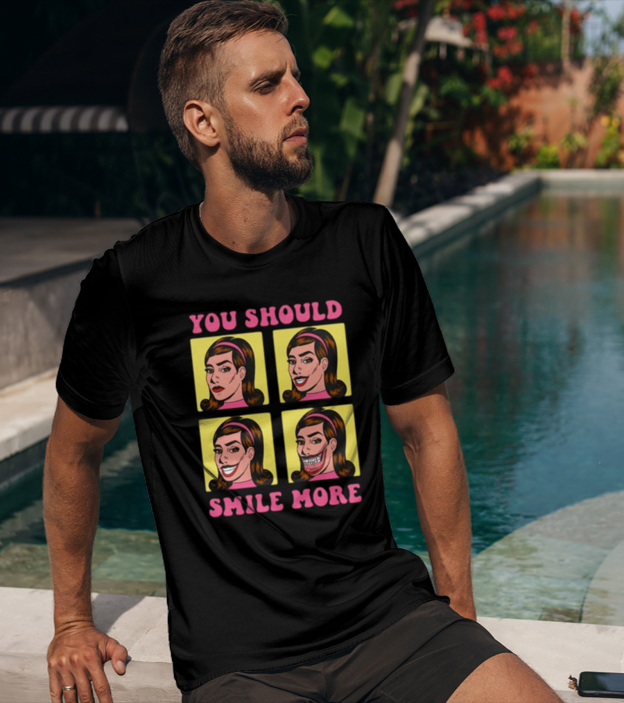 You Should Smile More Pop Art Style Comic Panels T-Shirt