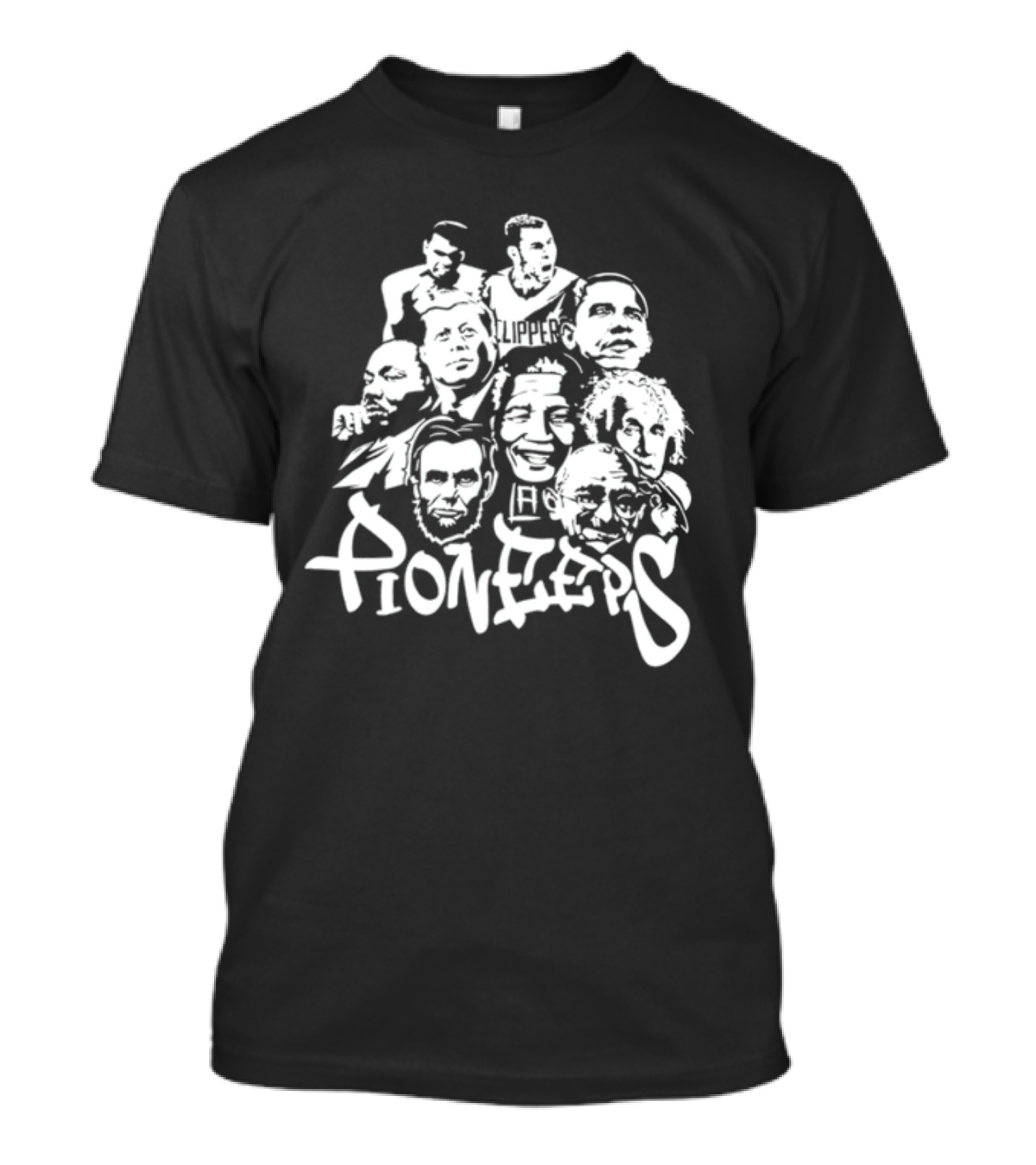 Clippers Players And Historical Pioneer Icons Compilation T-Shirt