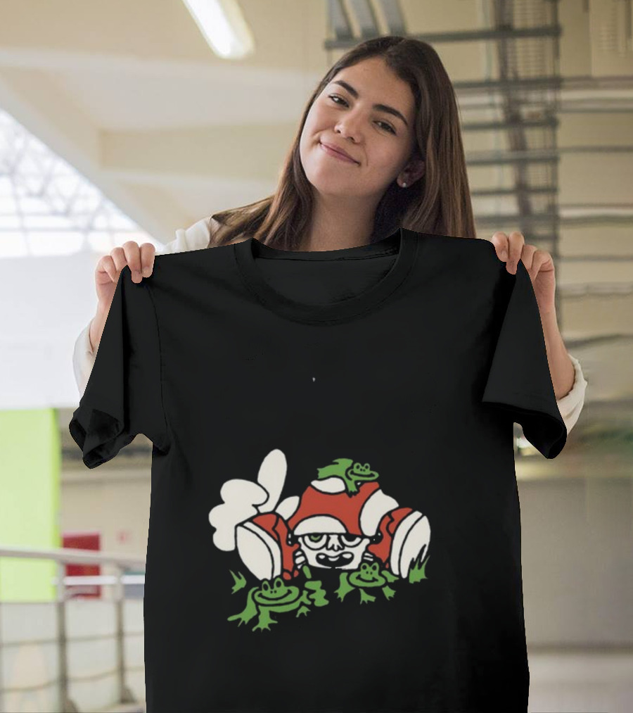Man I Love Frogs Mushroom Character With Frogs T-Shirt