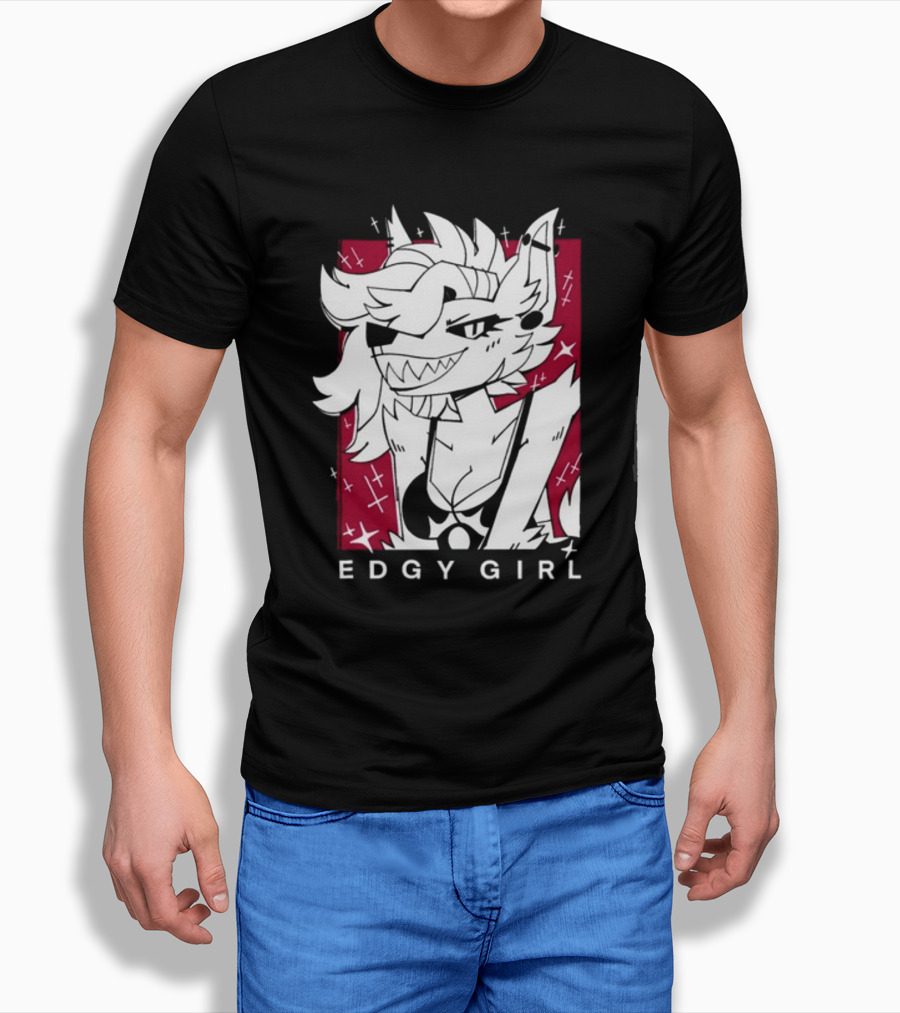 Edgy Girl Doubledog Bitey Puppy Girls T-Shirt