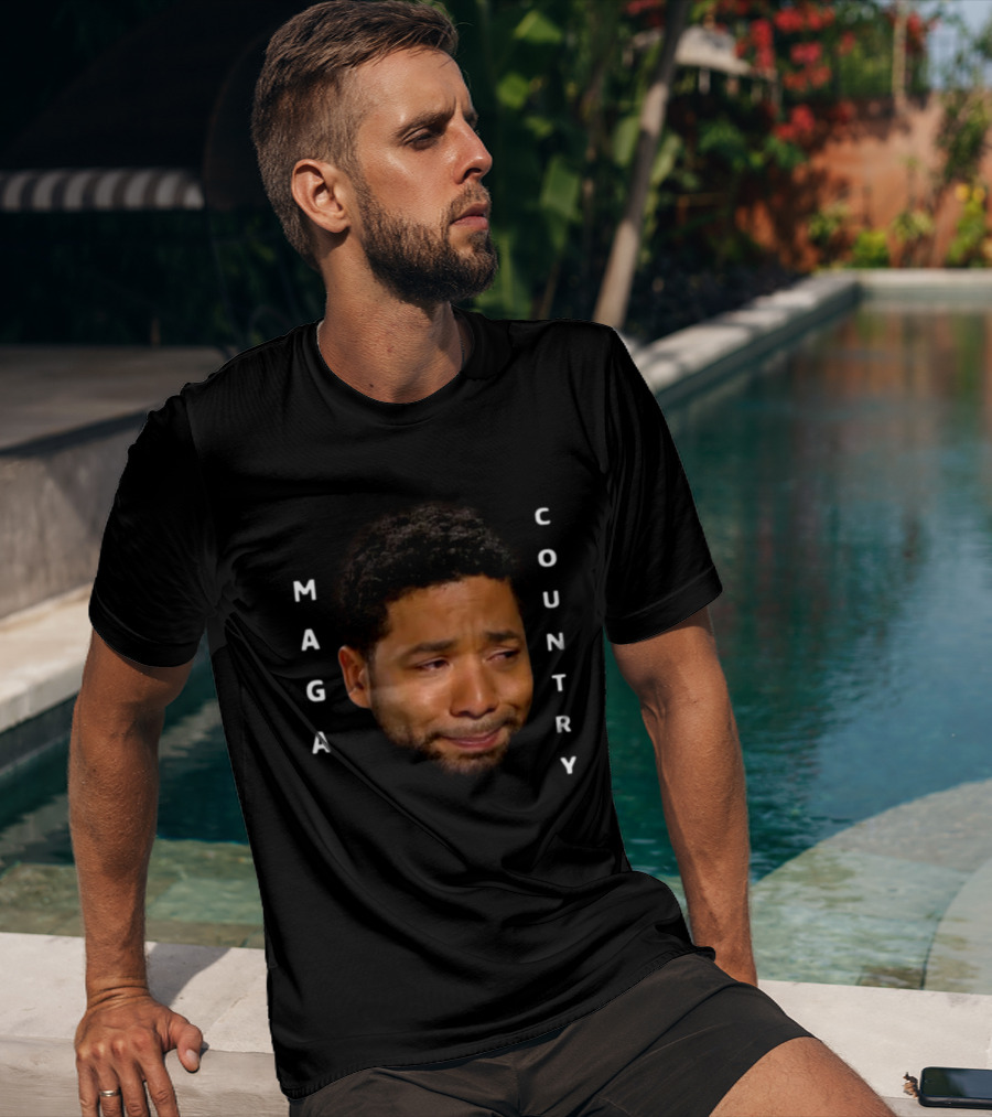 Hollaria Briden Jussie Smollett Crying Face Maga Country T-Shirt