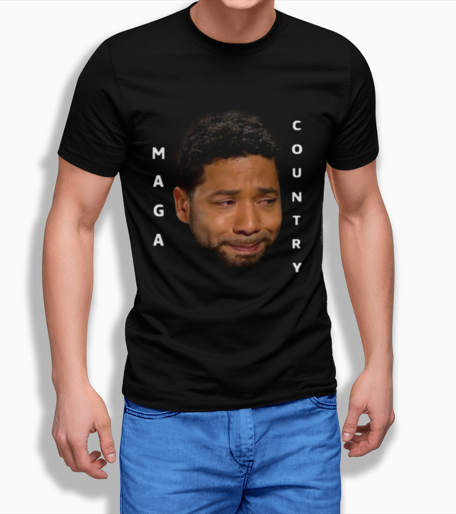 Hollaria Briden Jussie Smollett Crying Face Maga Country T-Shirt