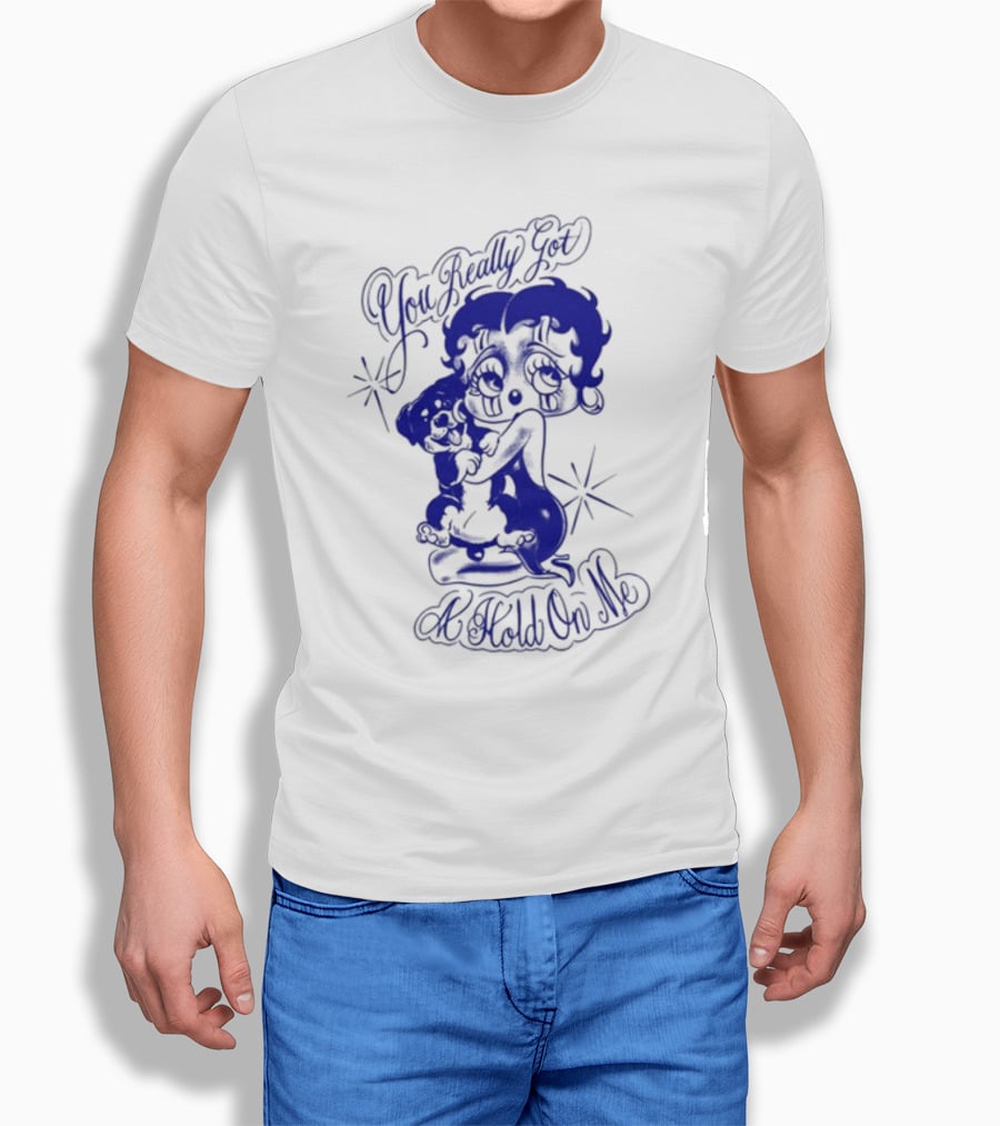 You Really Got A Hold On Me Luxrosa Betty Boop And Pudgy Hugging T-Shirt