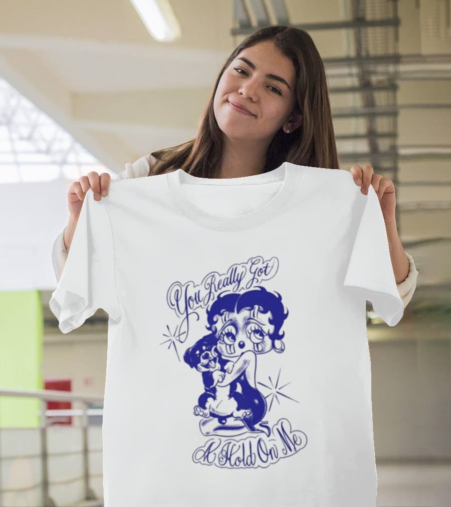 You Really Got A Hold On Me Luxrosa Betty Boop And Pudgy Hugging T-Shirt