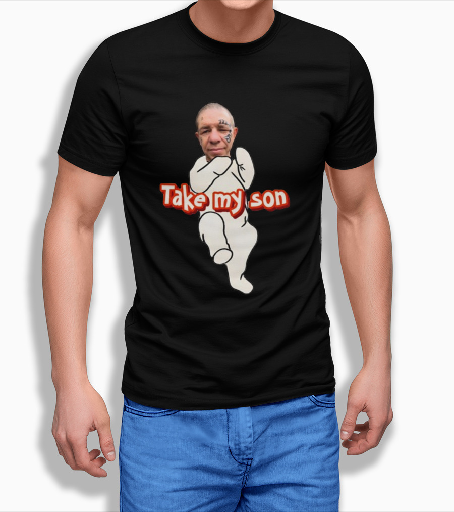 Tike Myson Take My Son Baby Drawing Tattoo Face T-Shirt