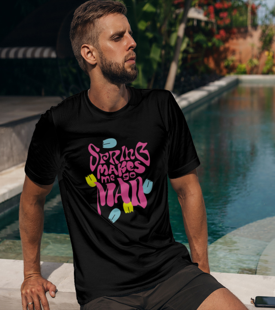Spring Makes Me Go Mad Loves Me Loves Me Not Camiseta Relax Fit T-Shirt