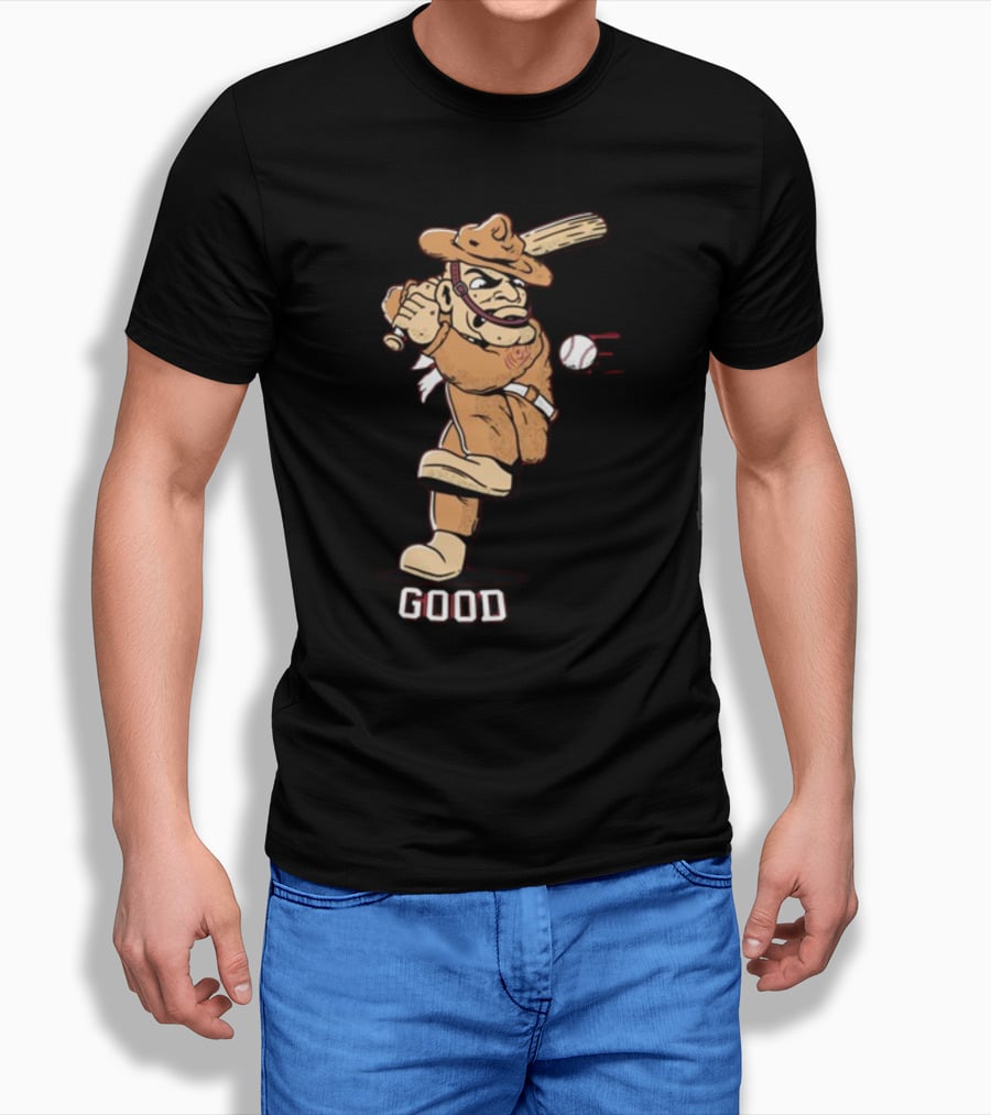 Tam Baseball Good Cowpoke Batter Action T-Shirt