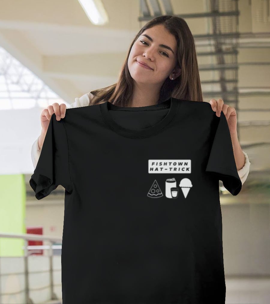 Fishtown Hat Trick Pizza Coffee Ice Cream T-Shirt