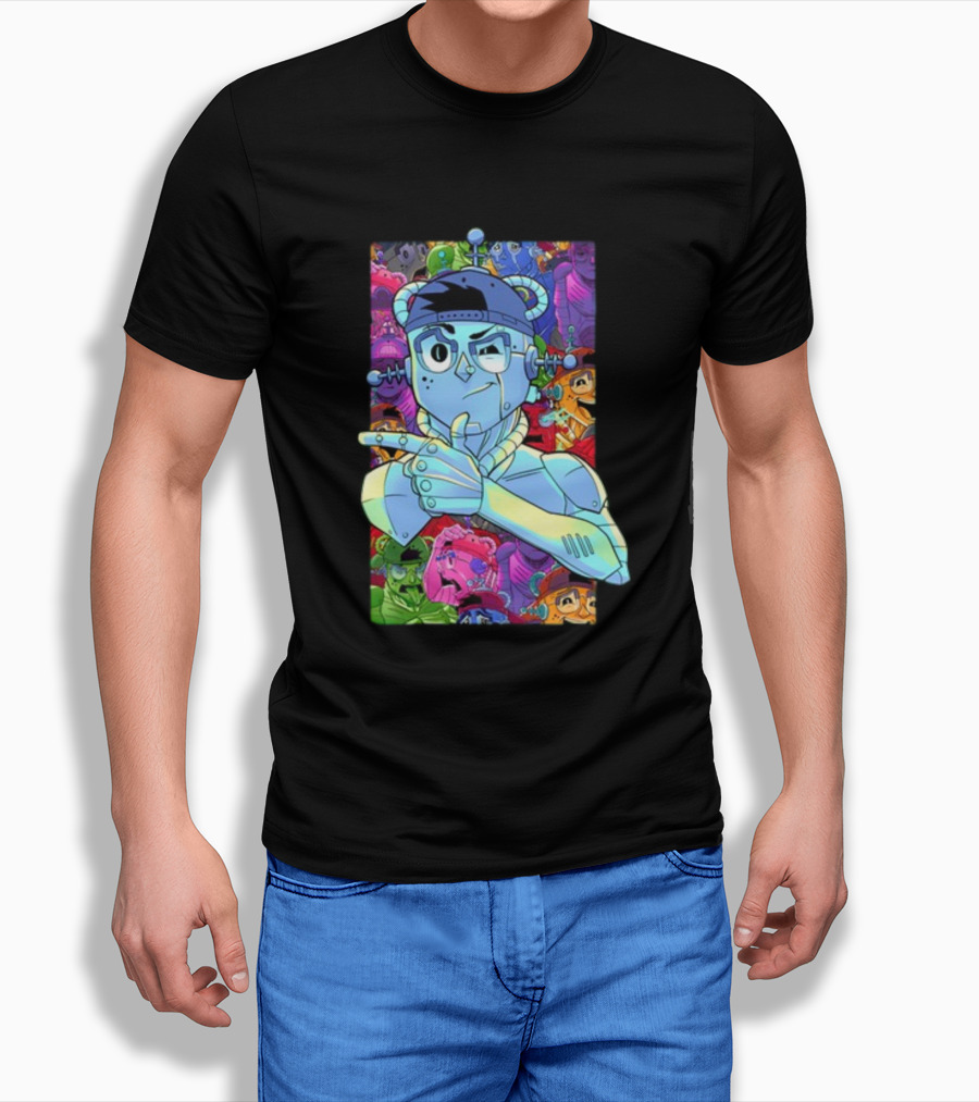 Kt8 Ray Volpe Volpeverse Colorful Futuristic Robot Characters T-Shirt