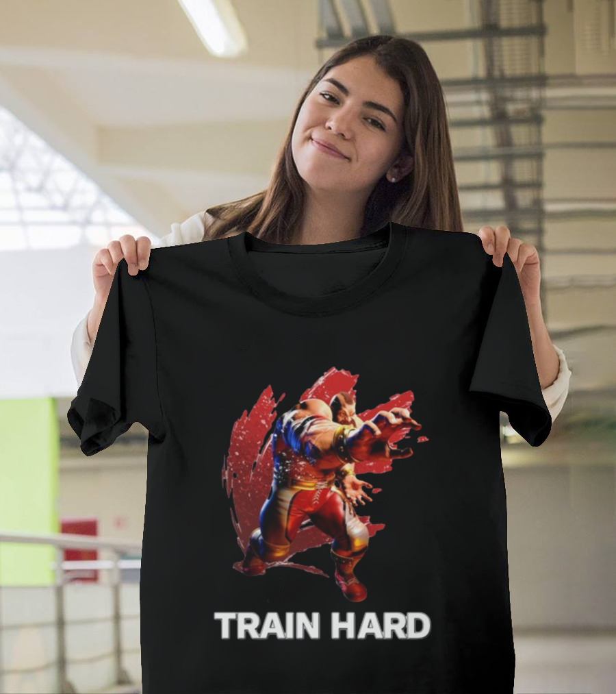 Zangief Train Hard Fighter Action Pose T-Shirt